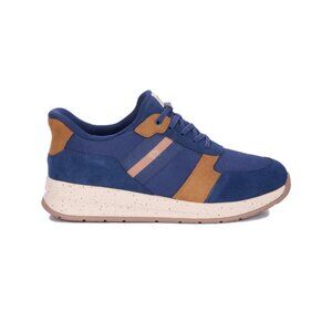 Drew Men’s Connor Orthotic Comfort Sneaker Navy Suede Combo 40113